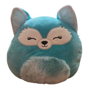 Squishmallows Collection Wilderness Dabney the Fox Teal Stuffed Plush 11'